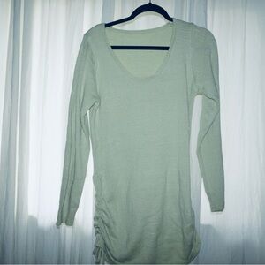 Elegant Green Knit Sweater dress